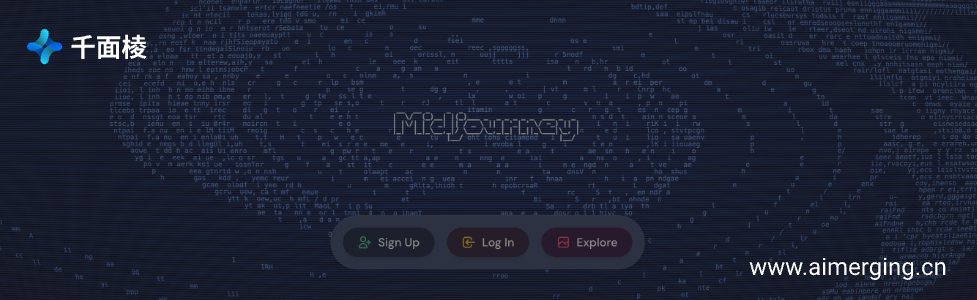 Midjourney官网首页截图